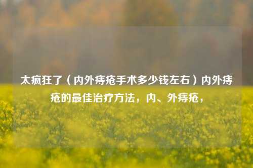 太疯狂了（内外痔疮手术多少钱左右）内外痔疮的最佳治疗方法，内、外痔疮，