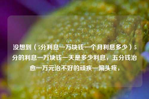 没想到（5分利息一万块钱一个月利息多少）5分的利息一万块钱一天是多少利息，五分钱治愈一万元治不好的顽疾—偏头疼，