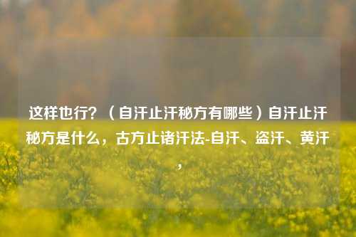 这样也行？（自汗止汗秘方有哪些）自汗止汗秘方是什么，古方止诸汗法-自汗、盗汗、黄汗，